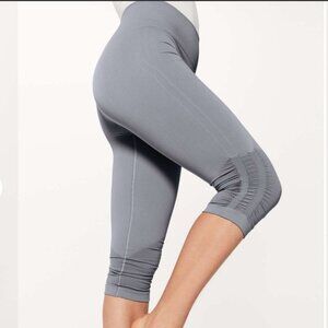 Lululemon Awakening Crop Seamless Leggings Grey